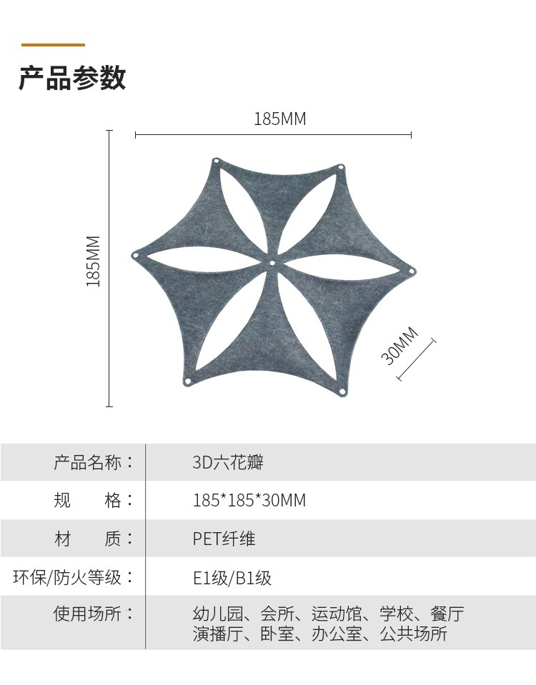 3D聚酯纖維吸音板產品參數 3D聚酯纖維吸音板產品參數